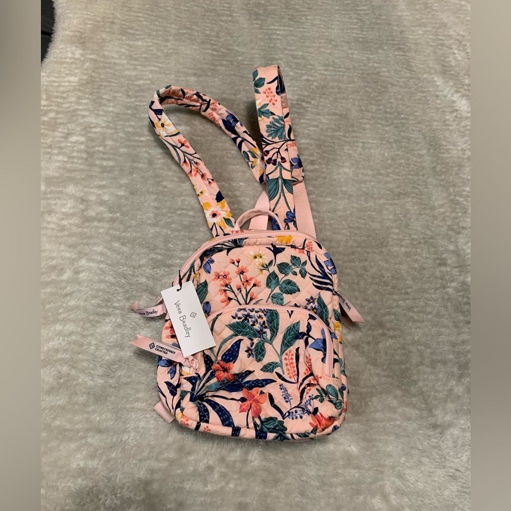 Vera Bradley Pink Floral Pattern Mini Backpack